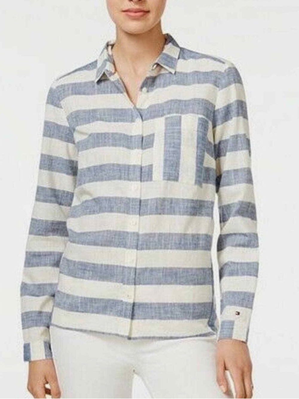 TOMMY HILFIGER Women's Button-down Long Sleeve Shirt size: S